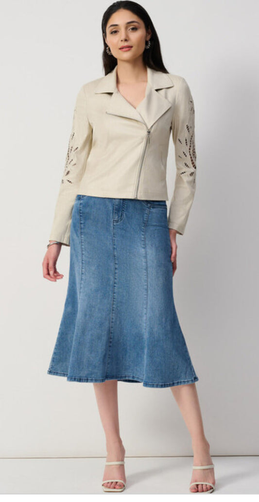 Joseph Ribkoff High-Waist Denim Trumpet Skirt