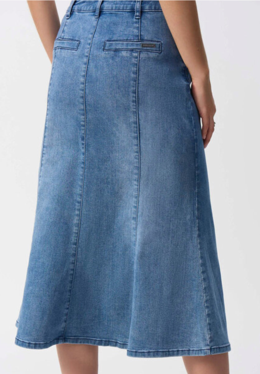 Joseph Ribkoff High-Waist Denim Trumpet Skirt