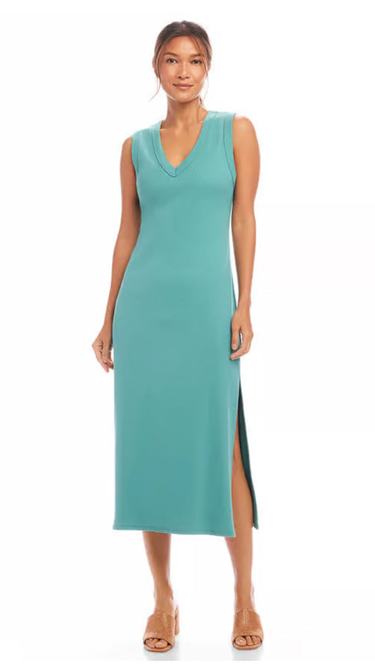 Karen Kane Ribbed Midi Column Dress