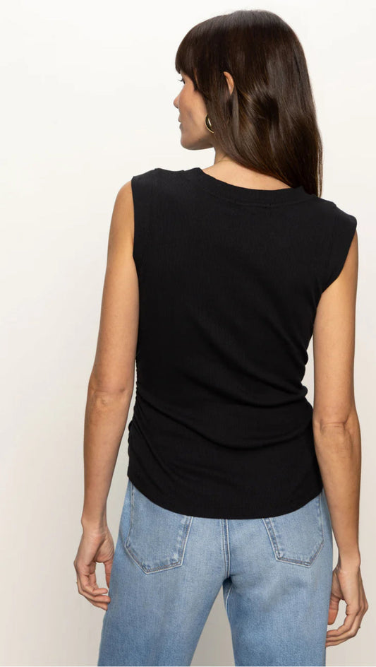 Sanctuary Ribbed Ruched Tank