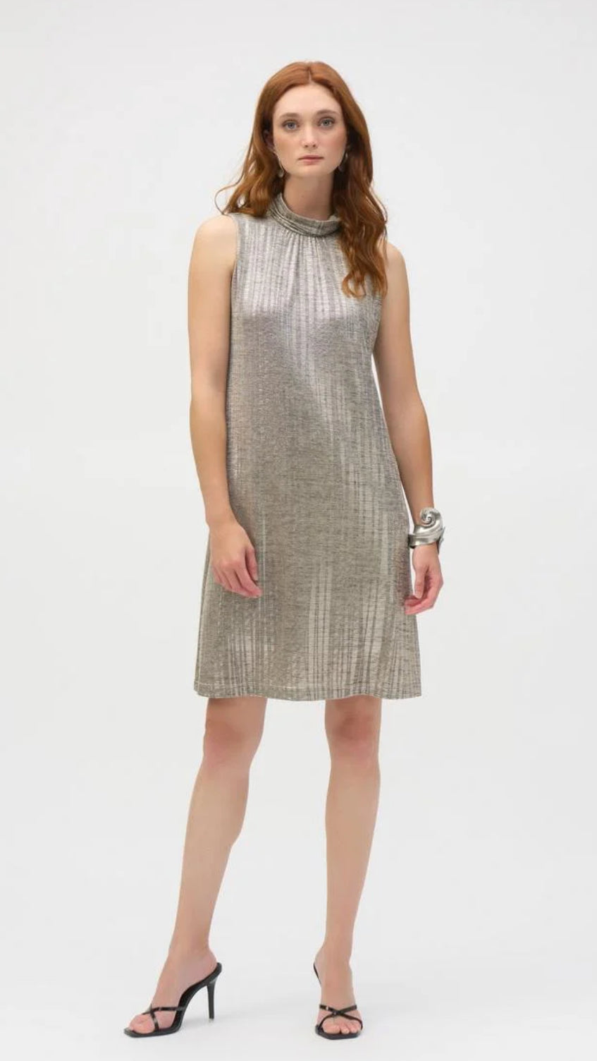 Joseph Ribkoff Metallic Sleeveless Dress