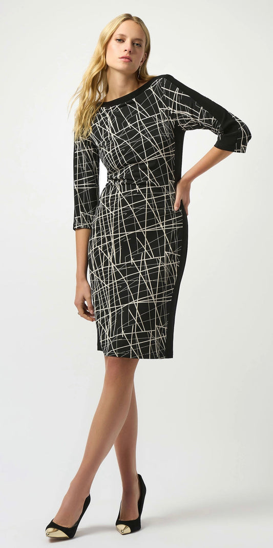 Joseph Ribkoff Knit Abstract Print Sheath Dress