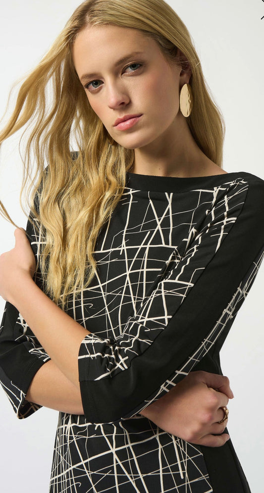 Joseph Ribkoff Knit Abstract Print Sheath Dress