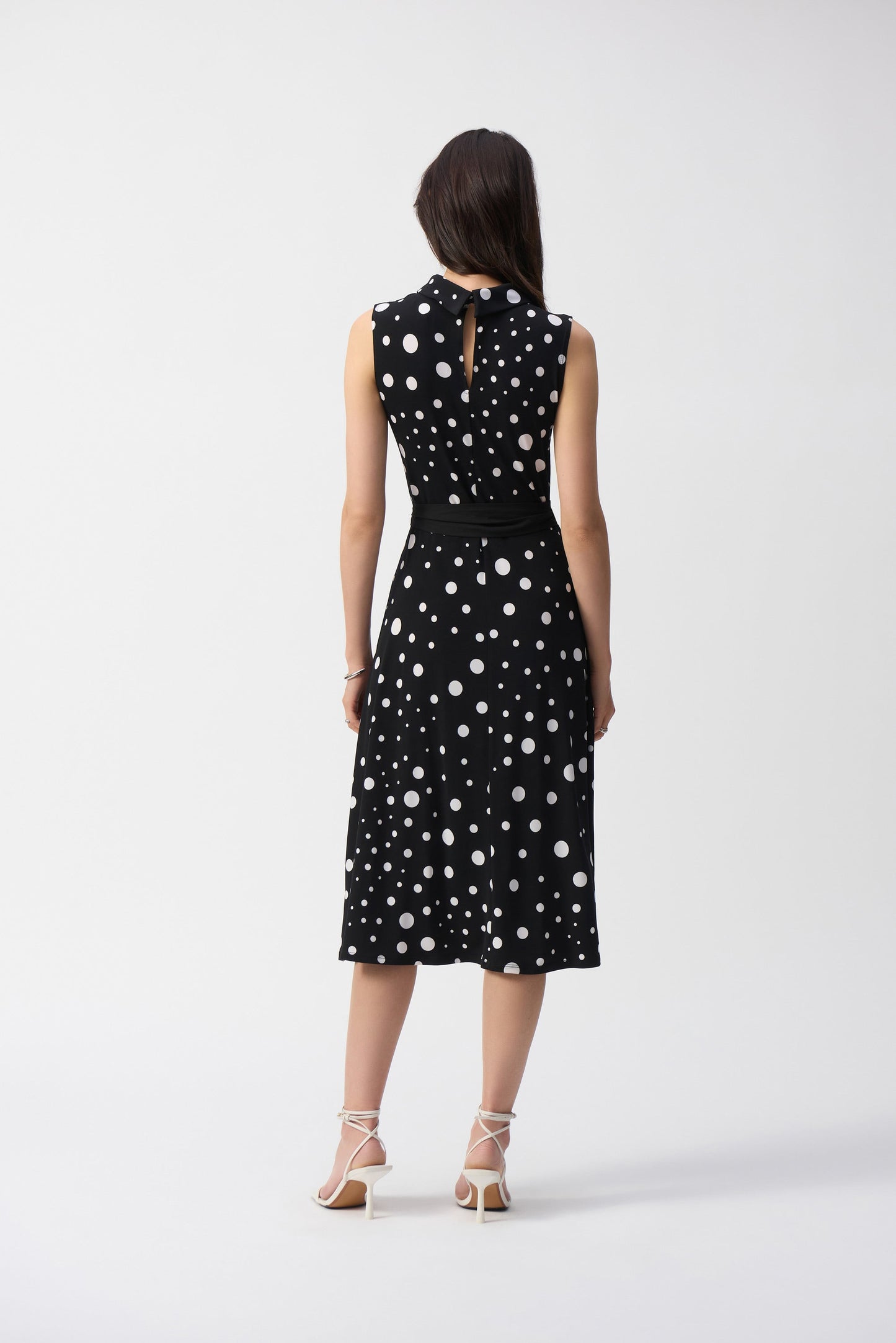 Joseph Ribkoff Silky Knit Dot Fit and Flare Dress