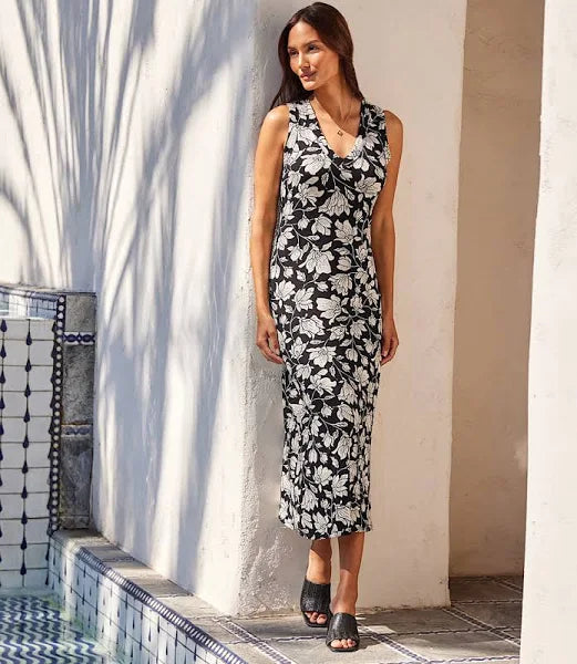 Karen Kane Sleeveless V-Neck Midi Dress